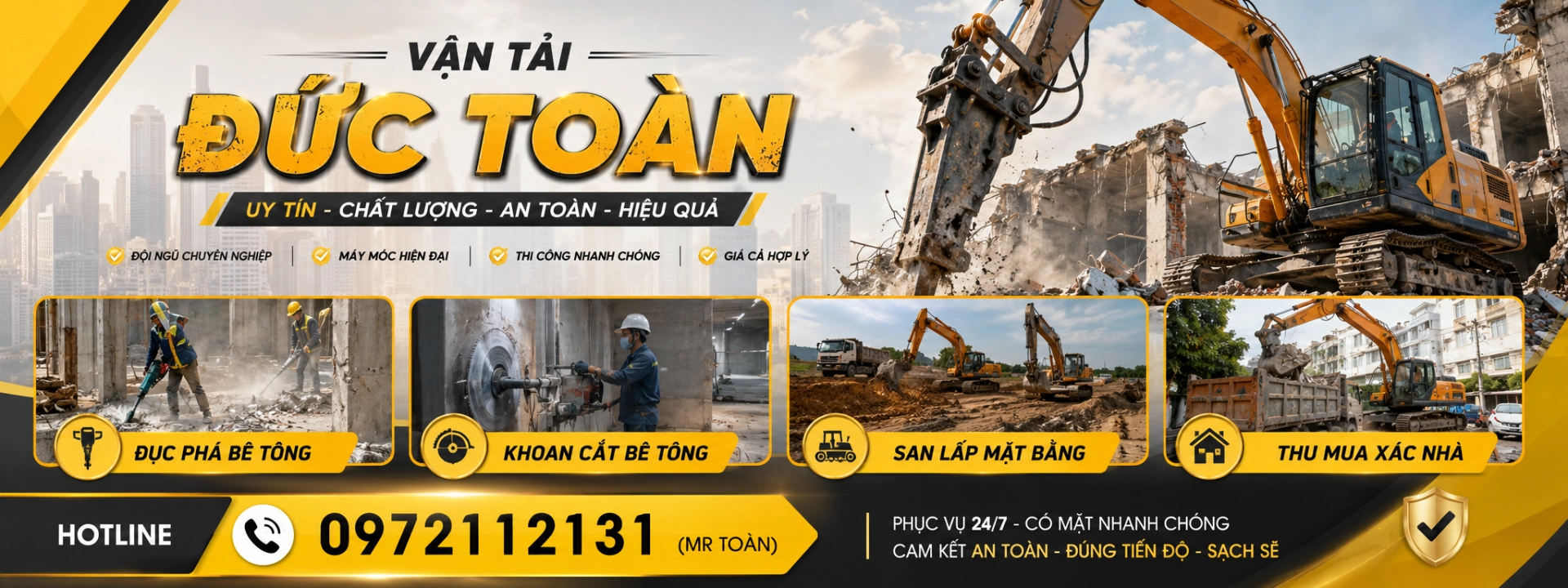 thuê máy đào bánh xích Quận 3